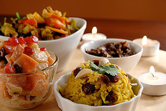 Pilaf con nueces de pino